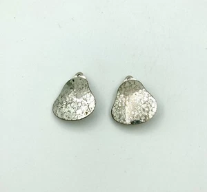 Vintage Mainz City Germany 925 Sterling Silber gemarkt Ohrclips - abstrakt - Bild 1 von 5