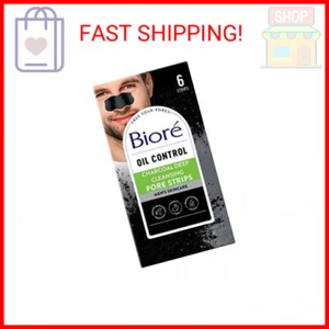Bioré Charcoal Deep Cleansing Pore Strips for Men, Nose Strips for Blackhead Rem - Picture 1 of 2