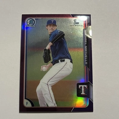 Michael Matuella 2015 Bowman Chrome Draft Prospects Purple Refractor /250 - Image 1 of 2