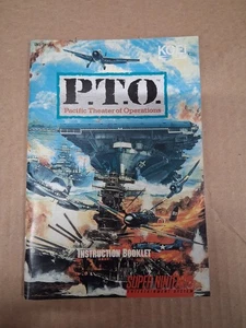 P.T.O. Pacific Theater of Operations SNES Manual de instrucciones Folleto KOEI - Imagen 1 de 3