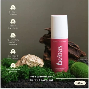 BEBAS Deodorant Natural Rose Watermelon Reduce Excessive Sweating Spray 100ml - Bild 1 von 4