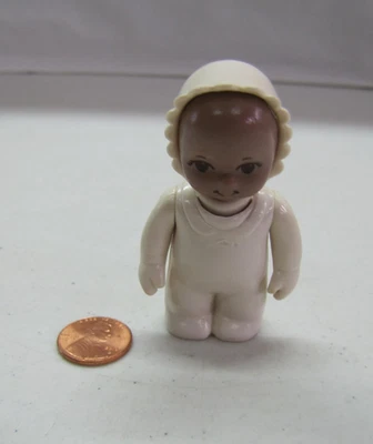 Little Tikes Dollhouse African American Baby Boy Girl Doll In White Sleeper - Image 1 of 3