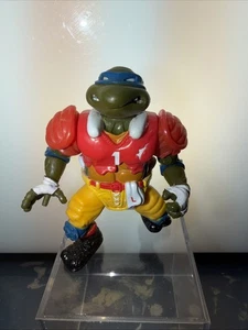 TMNT Vintage 1991 TD Tossin Leo Teenage Mutant Ninja Turtles Actionfigur - Bild 1 von 7
