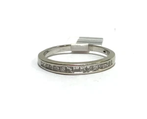 (MA3) Damen 14k Weißgold 2,8g Diamant 0,15TCW Ehering Ringgröße 9,5 - Bild 1 von 6