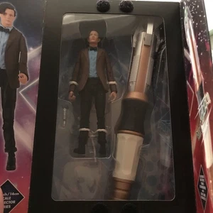 Dr Who The Eleventh Doctor Electronic Sonic Screwdriver 5.5" action figure Rare - Foto 1 di 7