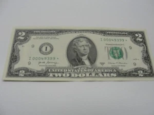 2017A TWO DOLLAR STAR NOTE WITH LOW SERIAL NUMBER Z2610 - Picture 1 of 3