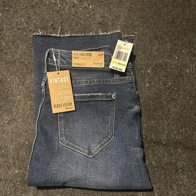 Nueva falda midi Kensie Jeans para mujer talla 4/27 abertura vintage azul de lujo denim nueva con etiquetas Foto 1 de 4