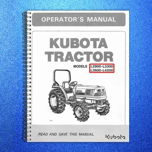 KUBOTA L2900 L3300 L3600 L4200 OPERATION MANUAL - WIRE BOUND - PROTECTIVE COVERS - Imagen 1 de 5