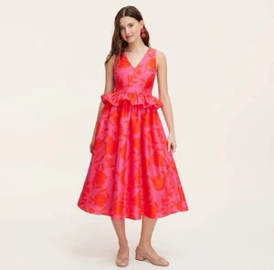 Kate Spade Target klassisches rosa Schößchen Midikleid NY Größe 14 neu mit Etikett - Bild 1 von 1
