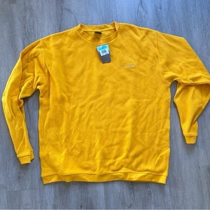 Nike 90s Herren Sweatshirt Gelb Rundhals XL Neu mit Etikett - Bild 1 von 4
