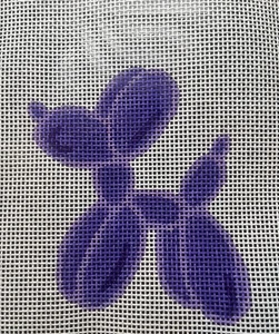 Hand Painted, Needlepoint Canvas, 13 Mesh, Ballon Dog - Picture 1 of 1