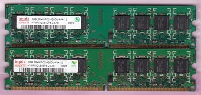 2GB 2x1GB PC2-4200 HYNIX DDR2-533 HYMP512U64CP8-C4 AB RAM MEMORY KIT DESKTOP - Image 1 of 3