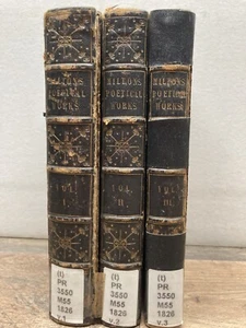 JOHN MILTON The Poetical Works of John Milton - 3 Volumes 1826 - Picture 1 of 21
