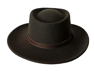 CAPPELLO IN FELTRO 100% LANA, STILE AUSTRALIANO. FELT HAT - Immagine 1 di 4