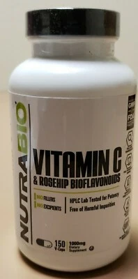 NUTRABIO - Bioflavonoides de vitamina C y rosa mosqueta - 150 cápsulas V - caducidad 10/2026 Foto 1 de 4