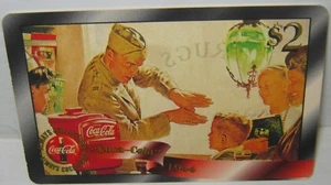 RARE GOLD $2 Parallel chase Coca Cola Phone Card #12 Sprint US 1996 COKE Soldier - Bild 1 von 2