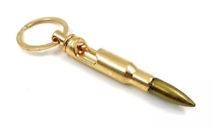 Patrone Flaschenoeffner Gold Schlüsselanhänger Metall Glücksbringer Anhänger - Bild 1 von 5