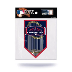 BOSTON RED SOX WORLD SERIES CHAMPIONS 2018 STATIC CLING DIE-CUT DECAL MLB AUTO - Picture 1 of 3