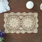 Vintage Hand Crochet Lace Doilies Table Runner Mats Flower Placemat 27x43cm
