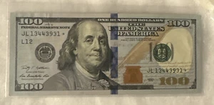 $100 FEDERAL RESERVE ✯ STAR NOTE HUNDRED DOLLAR BILL 2009 JL 13443931 - Picture 1 of 6