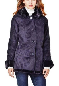 NWT Sporto Black Faux Shearling Winter Jacket Removable Hood 2X Orig$200+Tax - Picture 1 of 8