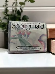 Vintage Springmaid Double Fitted Sheet Pink DREAMBIRDS ANDRE RICHARD USA New - Picture 1 of 19