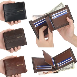 Cartera corta de cuero para hombre portatarjetas Bofild bolsos de mano organizador de efectivo regalo - Imagen 1 de 9