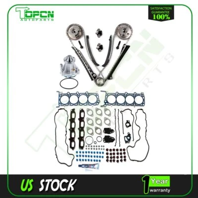 Timing Chain Kit Head Gasket Set Water Pump Fits 2004 2005 2006 Ford F-150 5.4L - Изображение 1 из 4