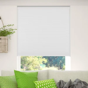 58-Inch Width 60-Inch Height Cordless Honeycomb Cellular Shade Blackout White - Picture 1 of 12
