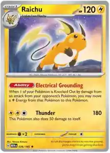 Pokemon TCG: Raichu 026/165 Rare Holo - Scarlet & Violet 151 - Foto 1 di 1