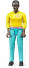Bruder #60404 Woman with Dark Skin and Turquoise Jeans - New Factory Sealed