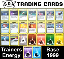 Trainers Energy Common Uncommon ENGLISH BASE SET 1999 Pokémon WOTC ~ CHOOSE CARD