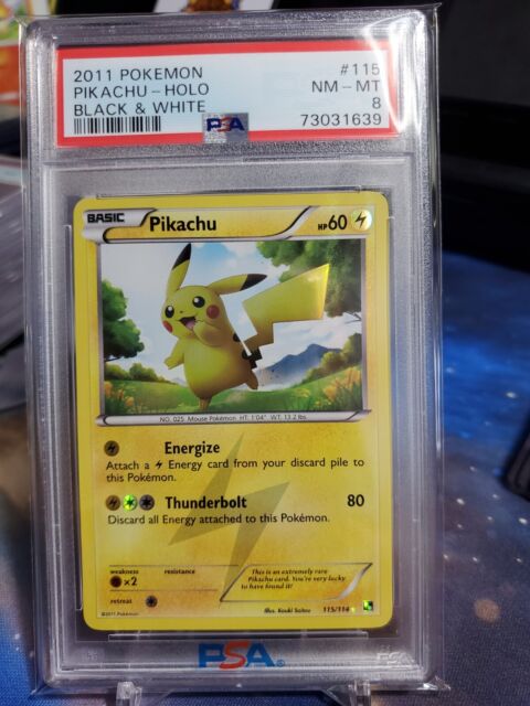 Pikachu - 115/114 - Secret Rare Shiny Black White Base - Pokemon Card - MP