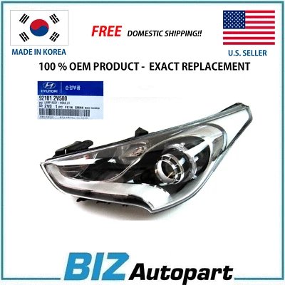 GENUINE LED HEADLAMP LEFT FITS 2013-2017 HYUNDAI VELOSTER TURBO 92101-2V500 - Image 1 of 4