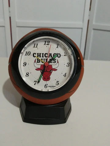 Chicago Bulls Alarm Clock Sportstime Bulova Basketball Spalding NBA Not Tested Cover