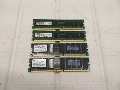 Samsung 1GB 2x512MB PC-2100R DDR-266 ECC + Kingston ~ KTC7494 2x1GB DDR - ECC  Foto 1 de 4