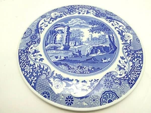 "Plato de porcelana azul Spode diseño italiano 11 1/2"" PLATO PARA SERVIR PASTELES" - Imagen 1 de 5
