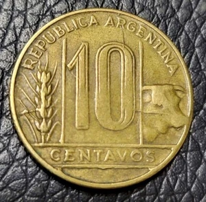 1950 Argentina 10 Centavos Coin - Picture 1 of 2