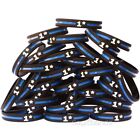 50 of 1* Wristbands - 1 Asterisk Bracelets - One Ass To Risk Thin Blue Line