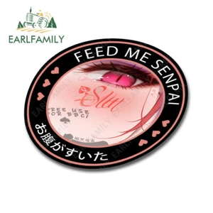 EARLFAMILY 5.1" FEED ME SENPAI Car Stickers Laptop Motorcycle Car Wrap Decals - Picture 1 of 9