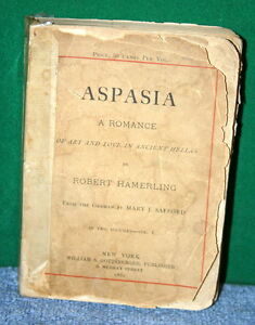 Vintage Buch - ASPASIA - EINE ROMANZE von Robert Hamerling 1882