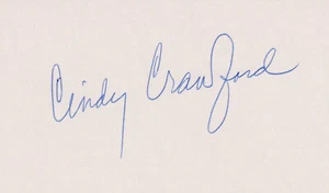 CINDY CRAWFORD Original Autogramm signierte Briefkarte frühe Signatur - Bild 1 von 2