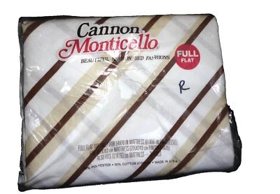 DE COLECCIÓN CAÑÓN MONTICELLO DIAGONAL FANTASÍA RAYAS MARRÓN HOJA PLANA COMPLETA 81X96 Foto 1 de 4