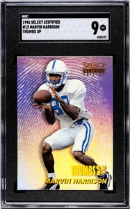 1996 Select Certified Thumbs Up #13 Marvin Harrison SGC 9 MINT HOF ROOKIE 1:41 - Picture 1 of 2