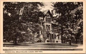 Hermann Postcard NY Cayuga County Aurora Morgan Hall Wells College 1940s V148 - Picture 1 of 2