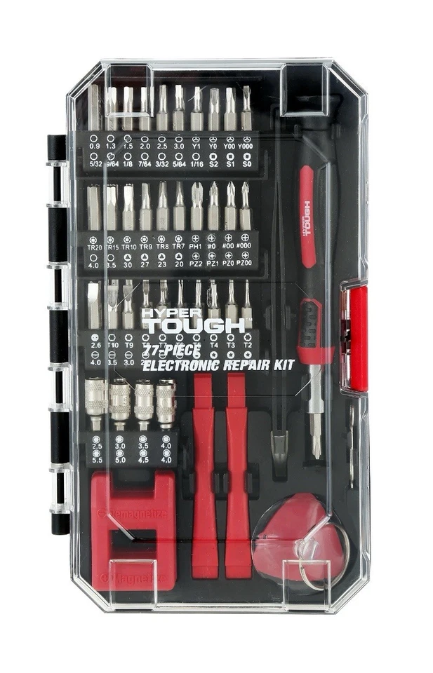 Hyper Tough 77 Piece Precision Tool Kit with Magnetic Screwdriver, Standard Size - Image 1 of 4