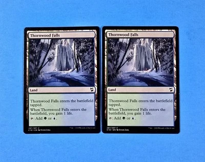 2x Thornwood Falls Commander 2018 Mtg Magic Gathering Card Dual Land Mana 287 - Image 1 of 2