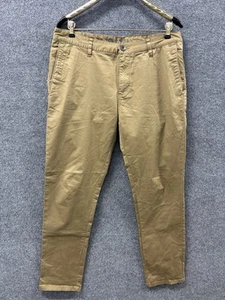 Pantalones chinos Vuori Collins para hombre 36x30 tostados elásticos algodón sarga elástica V433 - Imagen 1 de 18
