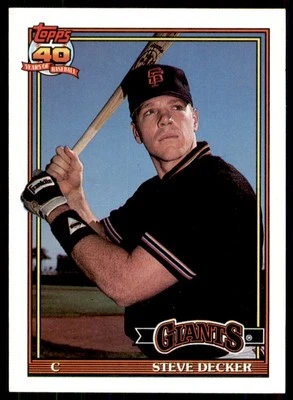 1991 Topps Traded Steve Decker RC San Francisco Giants #29T - Image 1 of 2