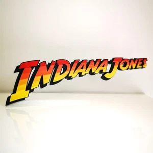 Indiana Jones Logotipo 3D / Pantalla de estante / Imán de nevera - Pinball coleccionable - Imagen 1 de 5